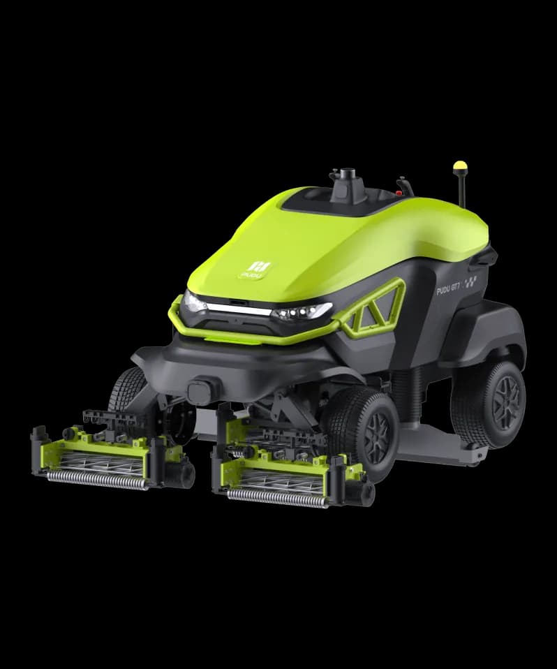 Vřetenová robotická sekačka GT7 se třemi žacími jednotkami